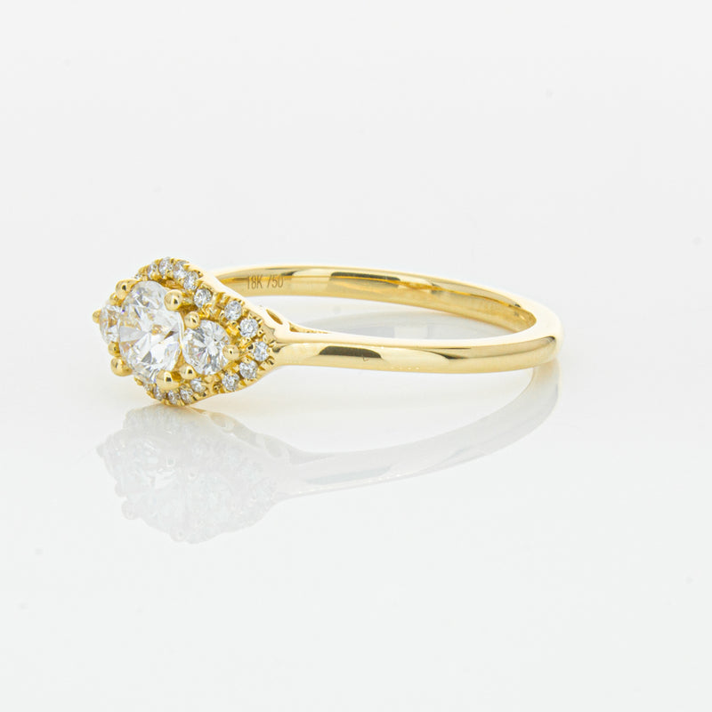 18ct Yellow Gold .44ct Diamond Posie Ring-Ring-Walker & Hall