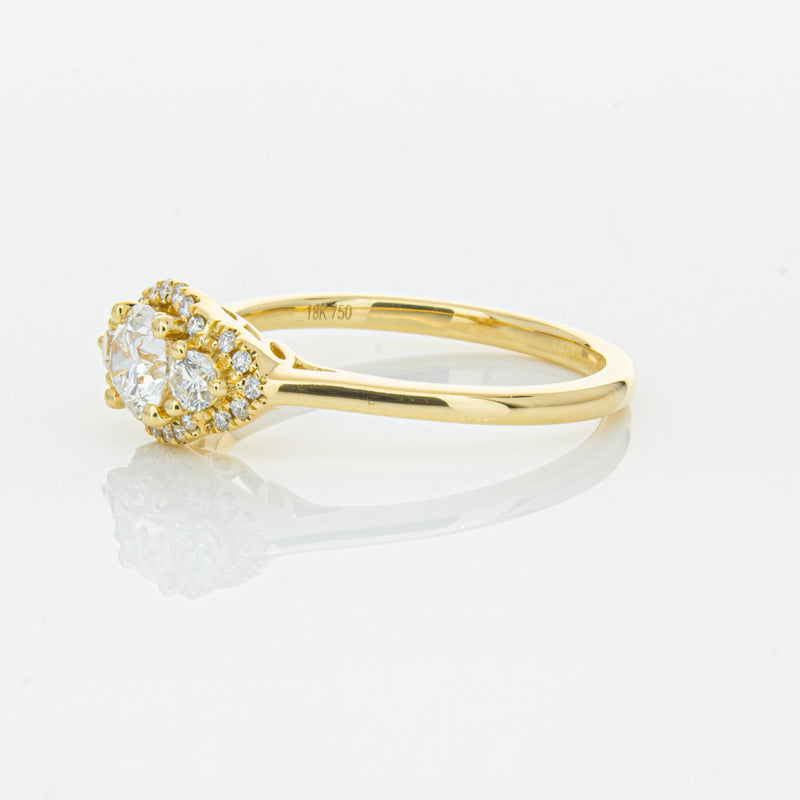 18ct Yellow Gold .44ct Diamond Posie Ring-Ring-Walker & Hall