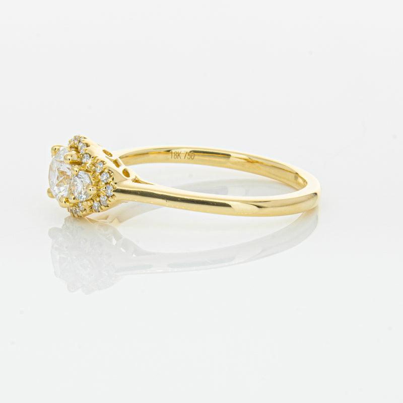 18ct Yellow Gold .44ct Diamond Posie Ring-Ring-Walker & Hall