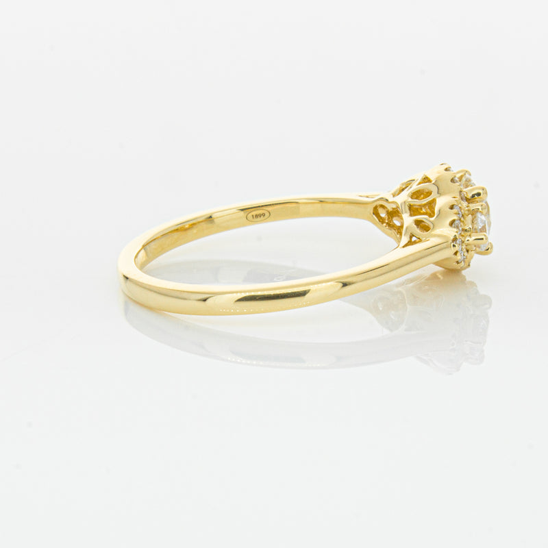 18ct Yellow Gold .44ct Diamond Posie Ring-Ring-Walker & Hall