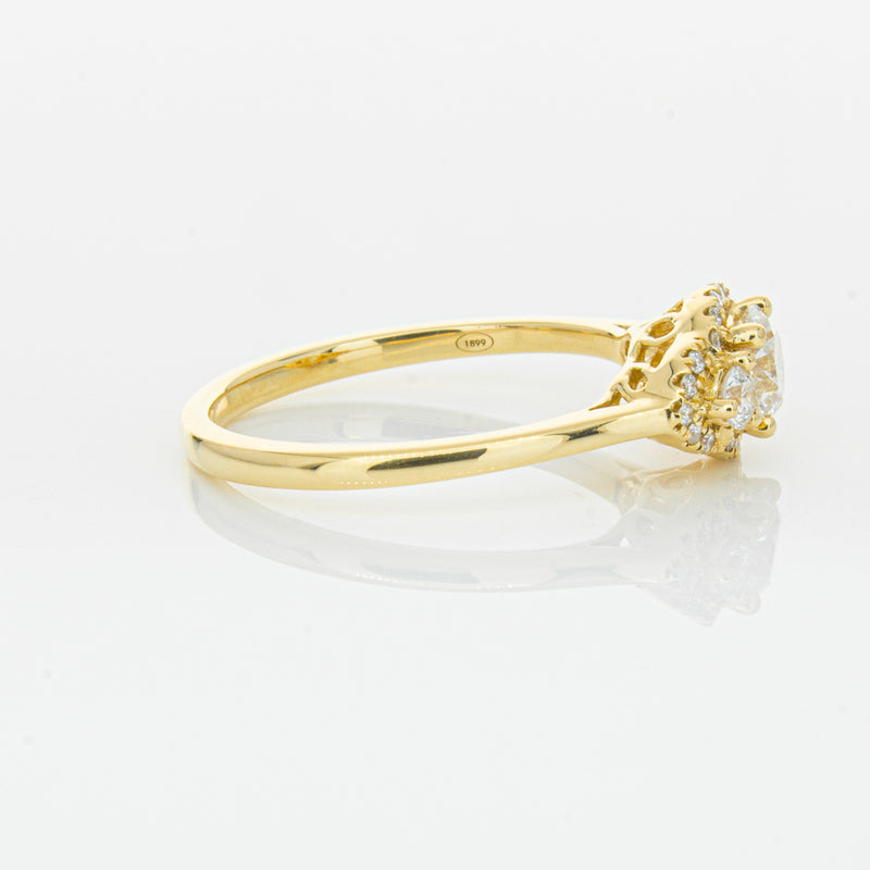 18ct Yellow Gold .44ct Diamond Posie Ring-Ring-Walker & Hall