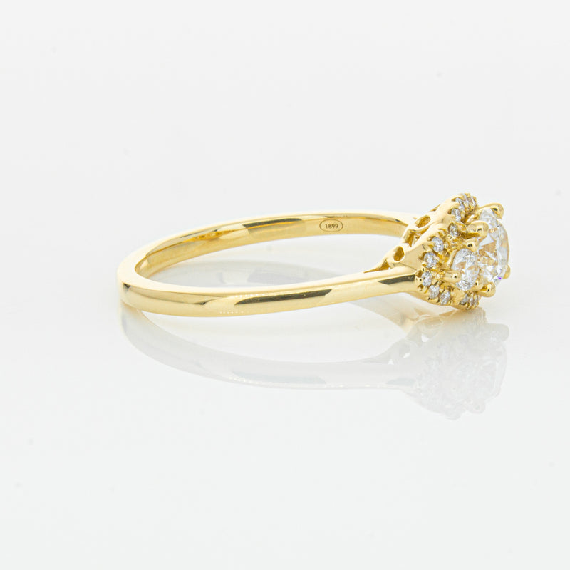 18ct Yellow Gold .44ct Diamond Posie Ring-Ring-Walker & Hall