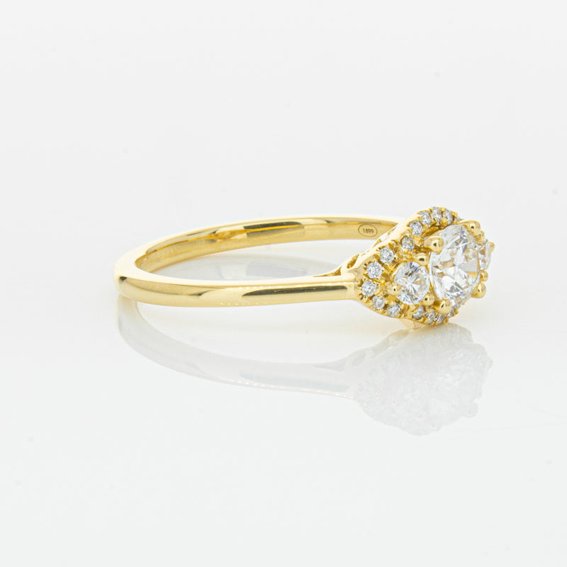 18ct Yellow Gold .44ct Diamond Posie Ring-Ring-Walker & Hall