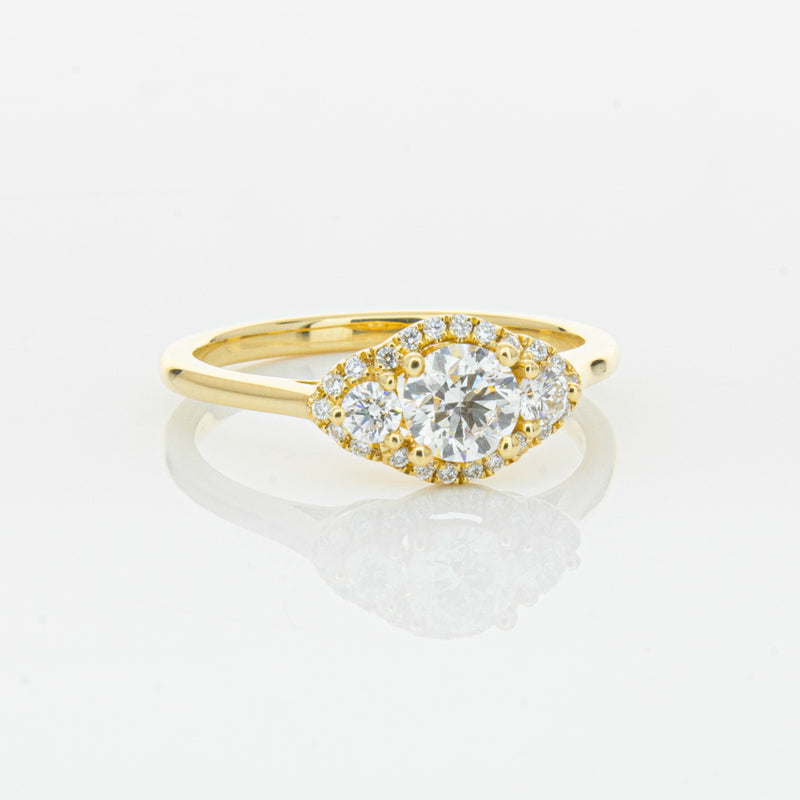 18ct Yellow Gold .44ct Diamond Posie Ring-Ring-Walker & Hall