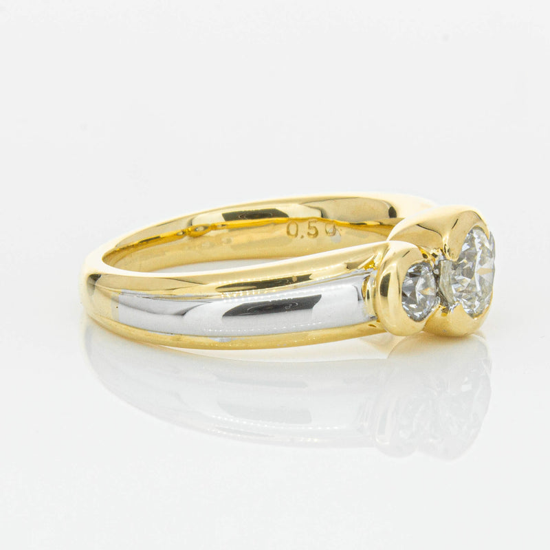 Deja Vu 18ct Yellow & White Gold .50ct Diamond Ring-Ring-Walker & Hall