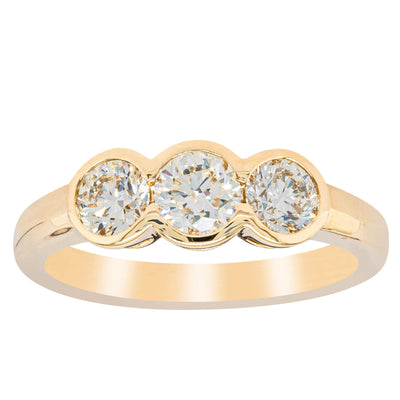 18ct Yellow Gold 1.00ct Reclaimed Diamond Natalia Ring-Ring-Walker & Hall