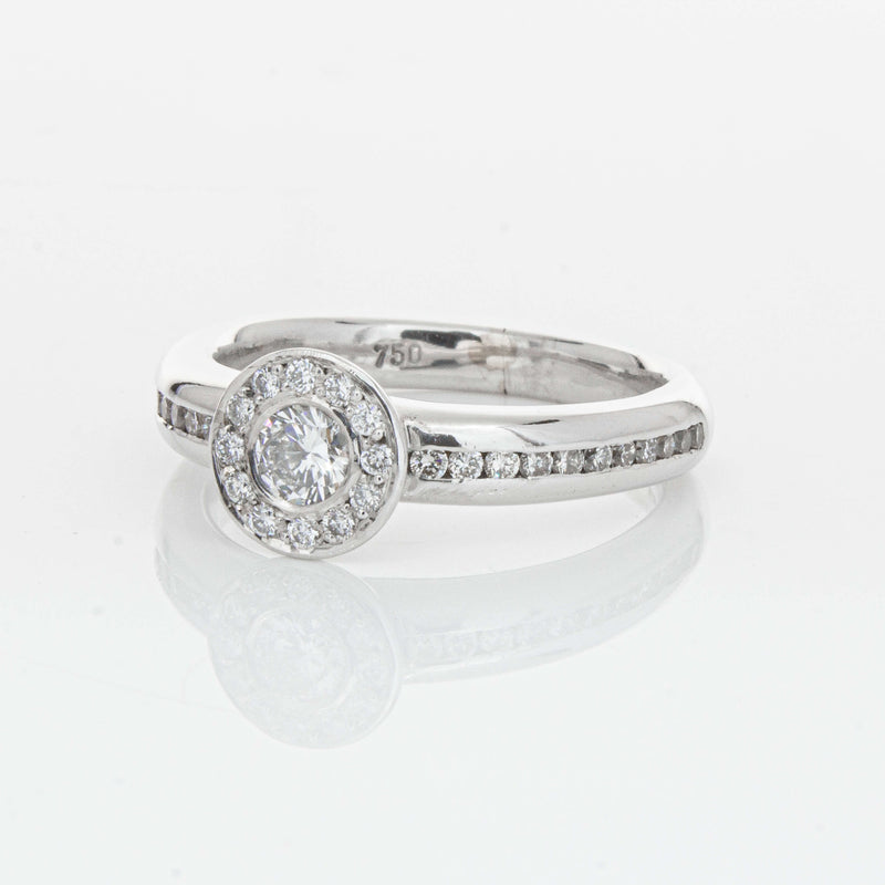 Deja Vu 18ct White Gold .25ct Diamond Cluster Ring-Ring-Walker & Hall