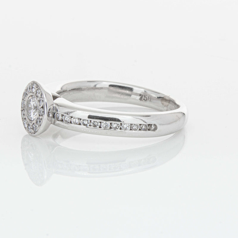 Deja Vu 18ct White Gold .25ct Diamond Cluster Ring-Ring-Walker & Hall