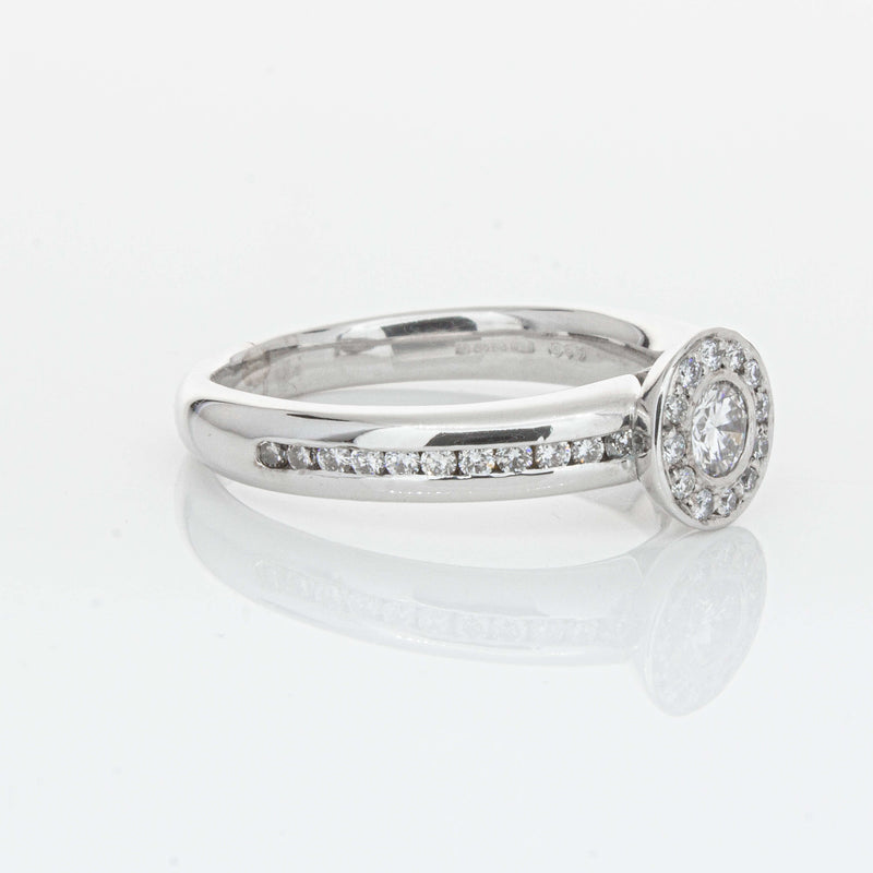 Deja Vu 18ct White Gold .25ct Diamond Cluster Ring-Ring-Walker & Hall