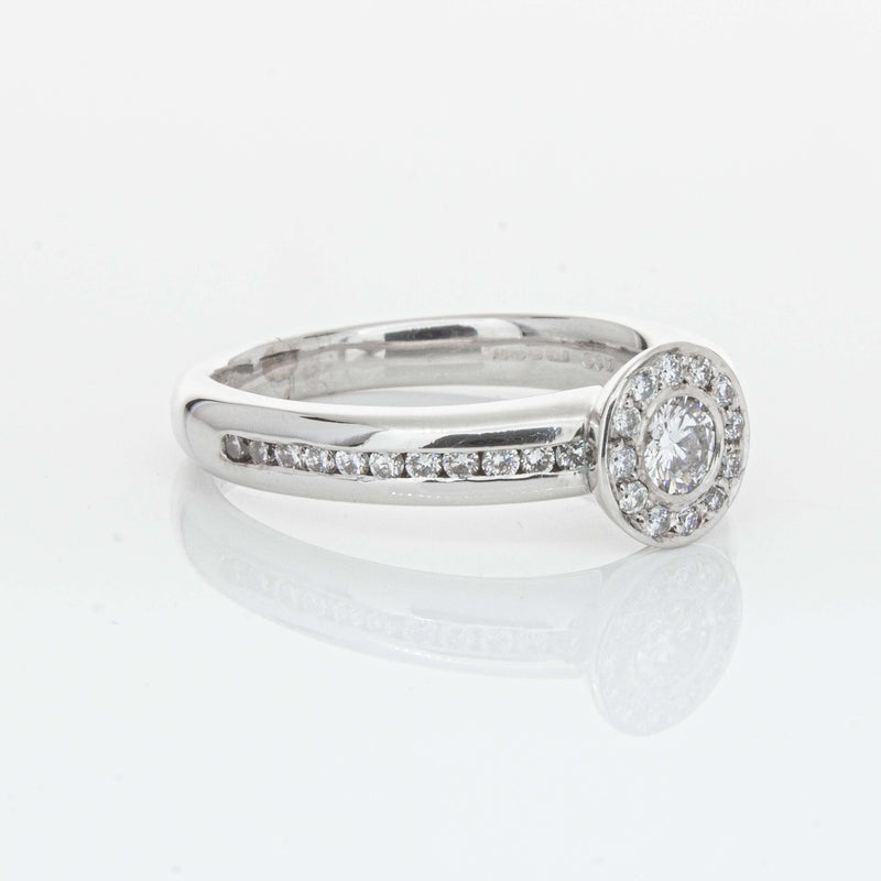 Deja Vu 18ct White Gold .25ct Diamond Cluster Ring-Ring-Walker & Hall