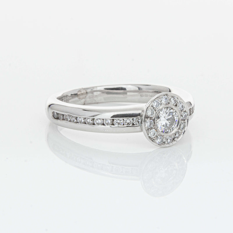 Deja Vu 18ct White Gold .25ct Diamond Cluster Ring-Ring-Walker & Hall