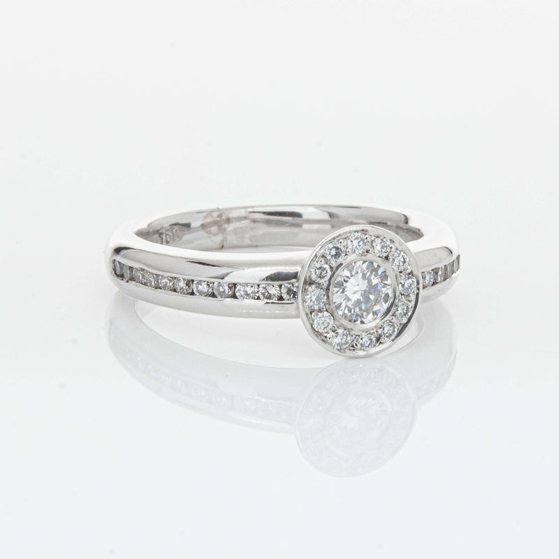 Deja Vu 18ct White Gold .25ct Diamond Cluster Ring-Ring-Walker & Hall