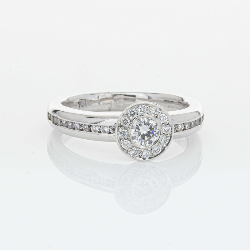 Deja Vu 18ct White Gold .25ct Diamond Cluster Ring-Ring-Walker & Hall