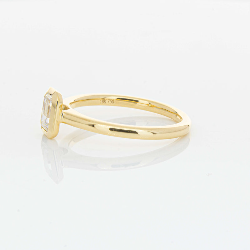 18ct Yellow Gold .70ct Emerald Cut Diamond Natalia Ring-Ring-Walker & Hall