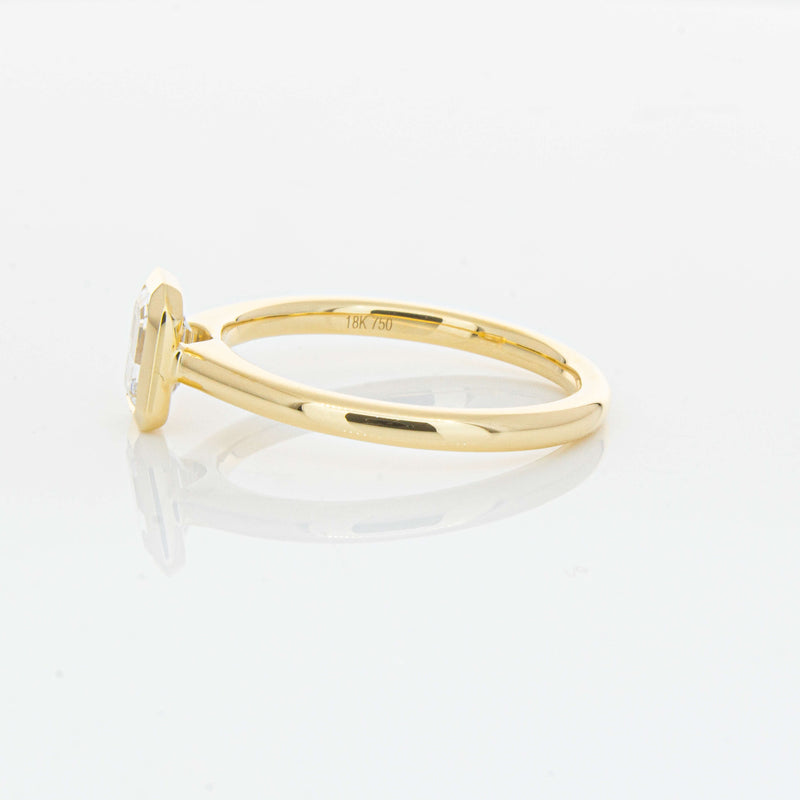 18ct Yellow Gold .70ct Emerald Cut Diamond Natalia Ring-Ring-Walker & Hall