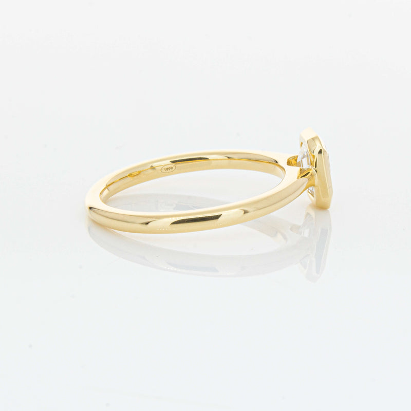 18ct Yellow Gold .70ct Emerald Cut Diamond Natalia Ring-Ring-Walker & Hall