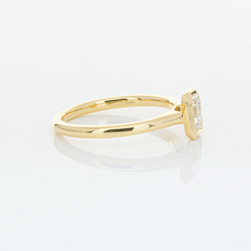 18ct Yellow Gold .70ct Emerald Cut Diamond Natalia Ring-Ring-Walker & Hall