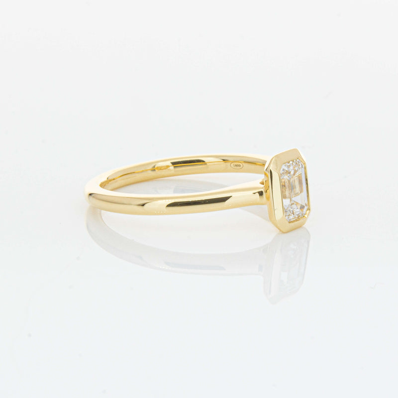 18ct Yellow Gold .70ct Emerald Cut Diamond Natalia Ring-Ring-Walker & Hall