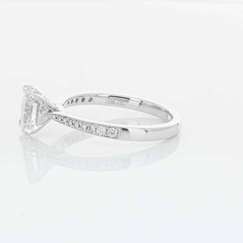 18ct White Gold 1.01ct Oval Cut Diamond Zenith Ring-Ring-Walker & Hall