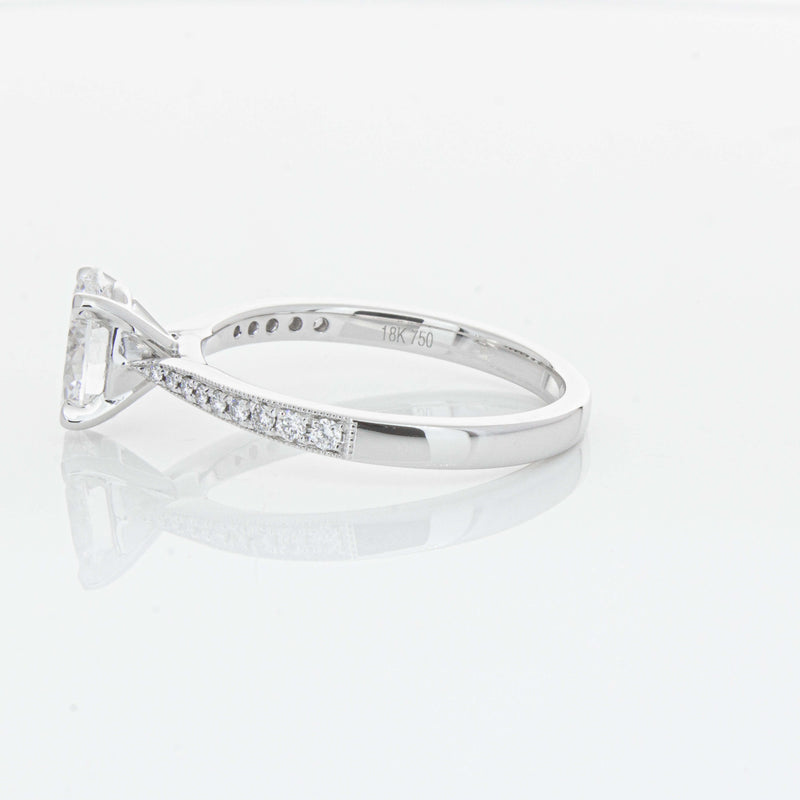 18ct White Gold 1.01ct Oval Cut Diamond Zenith Ring-Ring-Walker & Hall