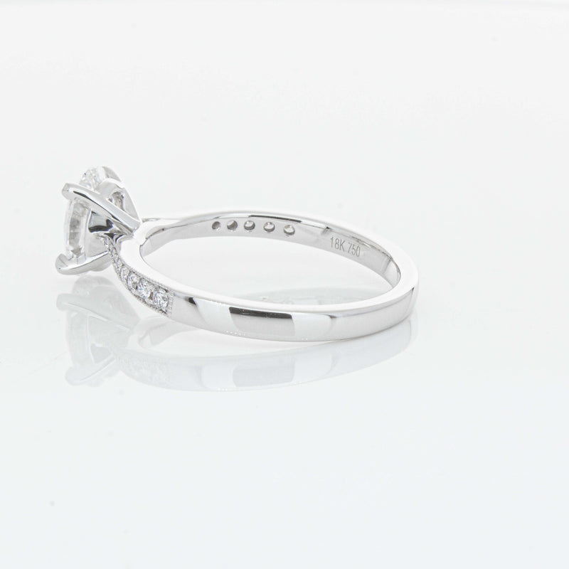 18ct White Gold 1.01ct Oval Cut Diamond Zenith Ring-Ring-Walker & Hall