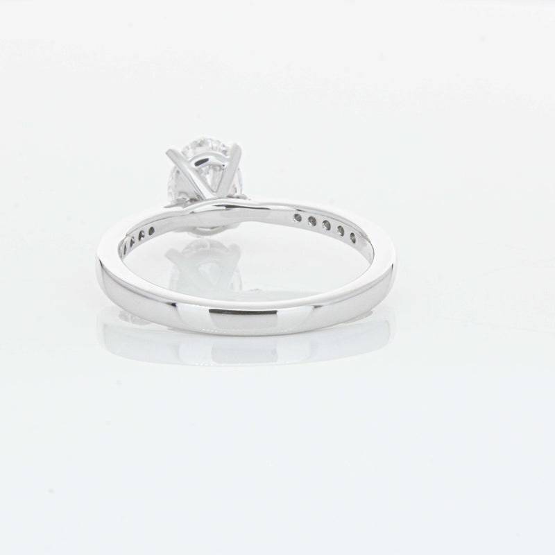 18ct White Gold 1.01ct Oval Cut Diamond Zenith Ring-Ring-Walker & Hall