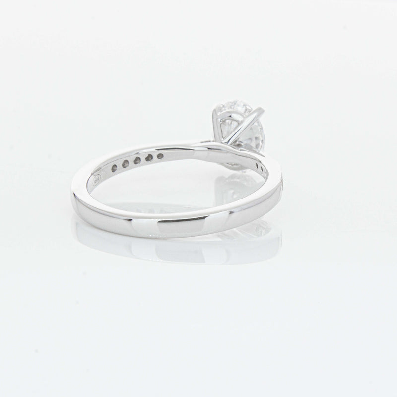 18ct White Gold 1.01ct Oval Cut Diamond Zenith Ring-Ring-Walker & Hall