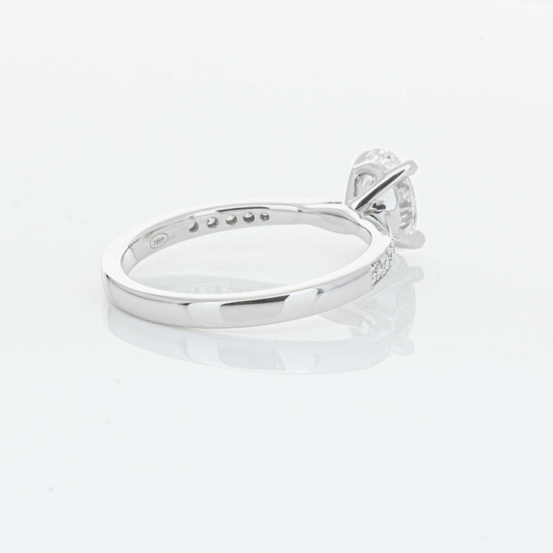18ct White Gold 1.01ct Oval Cut Diamond Zenith Ring-Ring-Walker & Hall