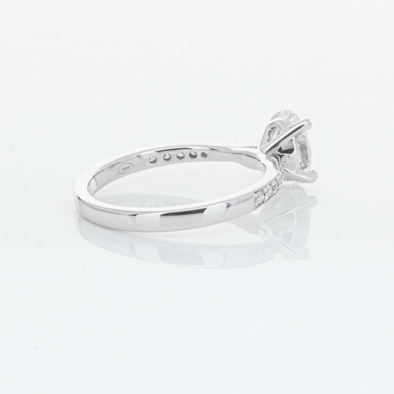 18ct White Gold 1.01ct Oval Cut Diamond Zenith Ring-Ring-Walker & Hall