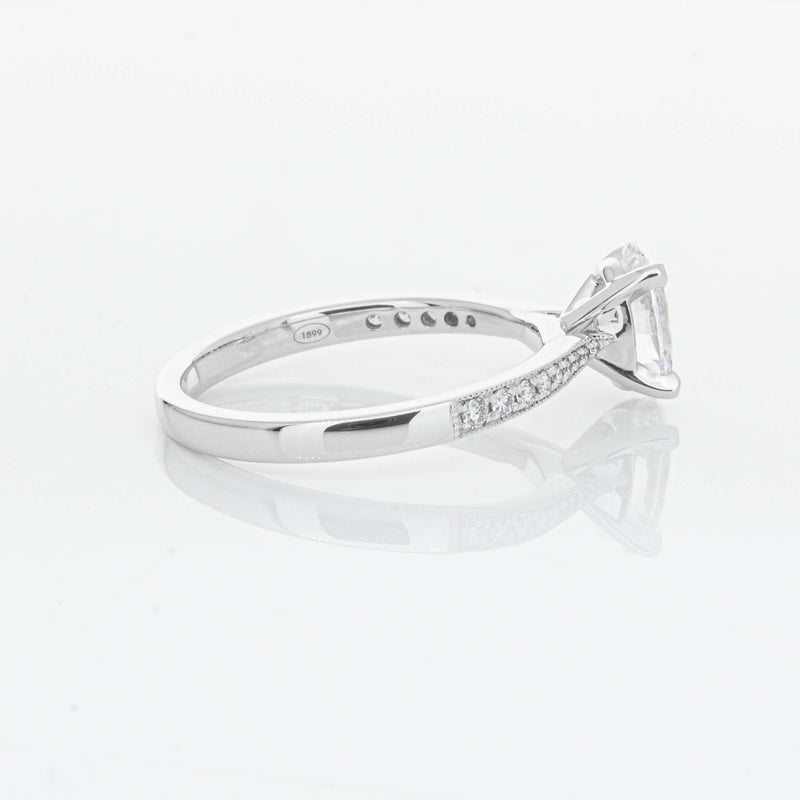 18ct White Gold 1.01ct Oval Cut Diamond Zenith Ring-Ring-Walker & Hall