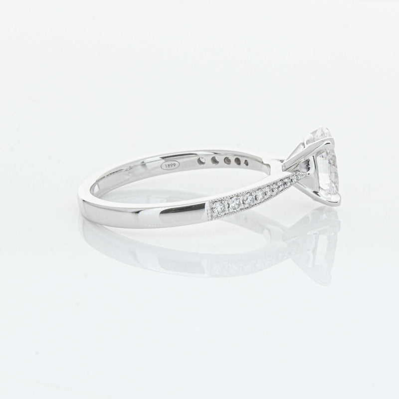 18ct White Gold 1.01ct Oval Cut Diamond Zenith Ring-Ring-Walker & Hall