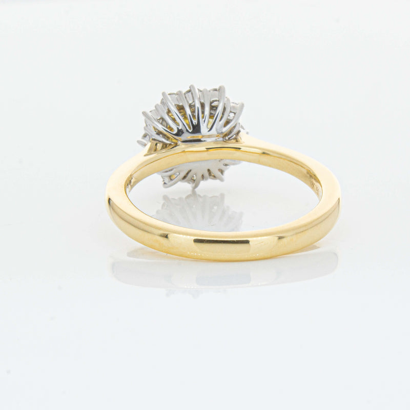 18ct Yellow Gold 1.23ct Cushion Cut Yellow Diamond Belle Ring-Ring-Walker & Hall