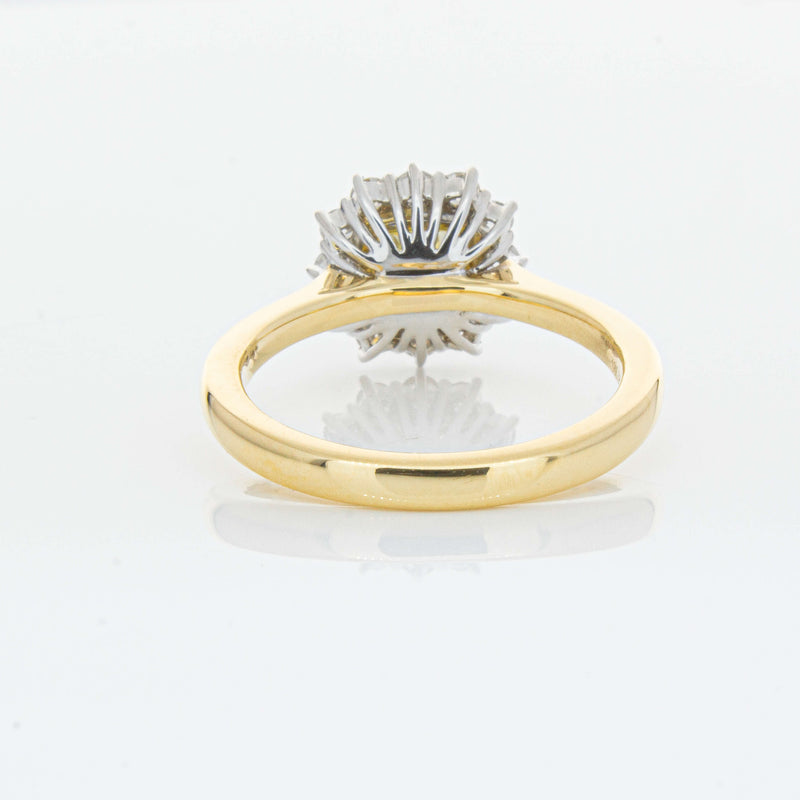18ct Yellow Gold 1.23ct Cushion Cut Yellow Diamond Belle Ring-Ring-Walker & Hall