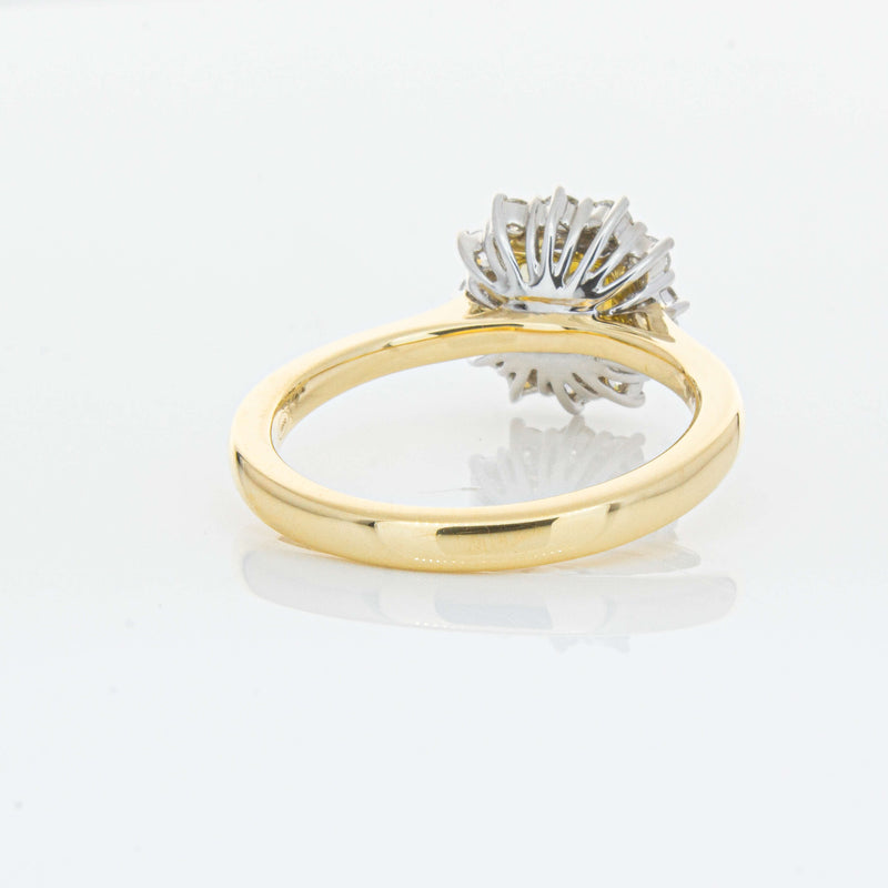 18ct Yellow Gold 1.23ct Cushion Cut Yellow Diamond Belle Ring-Ring-Walker & Hall