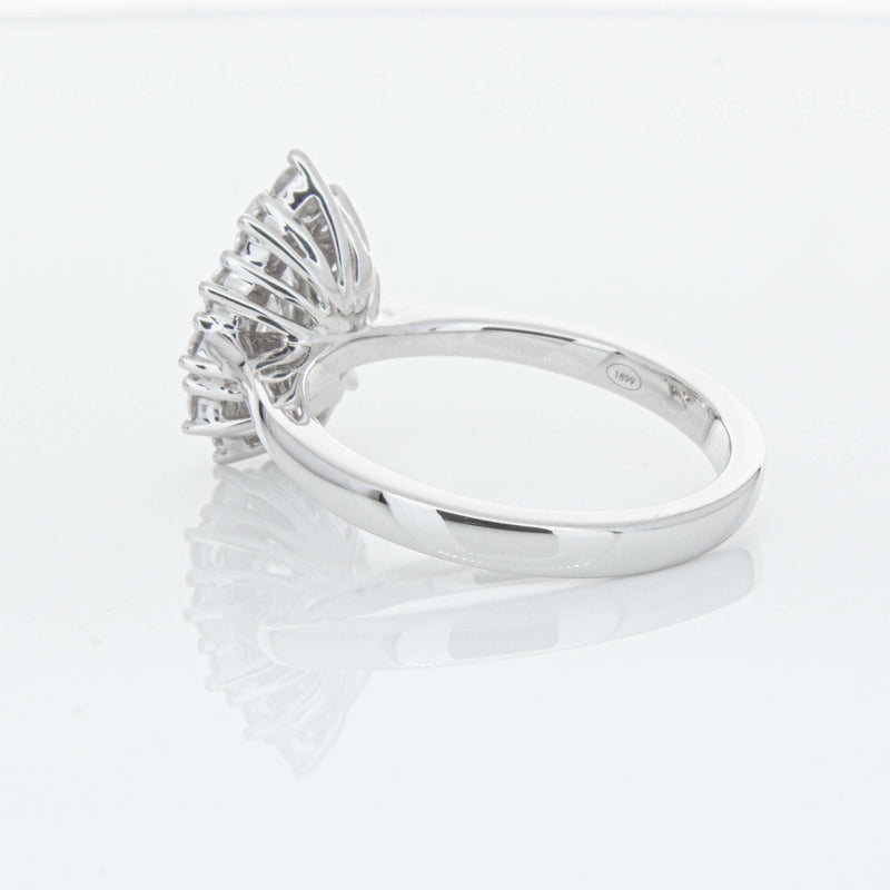 18ct White Gold Pear-Cut Diamond Belle Ring-Ring-Walker & Hall