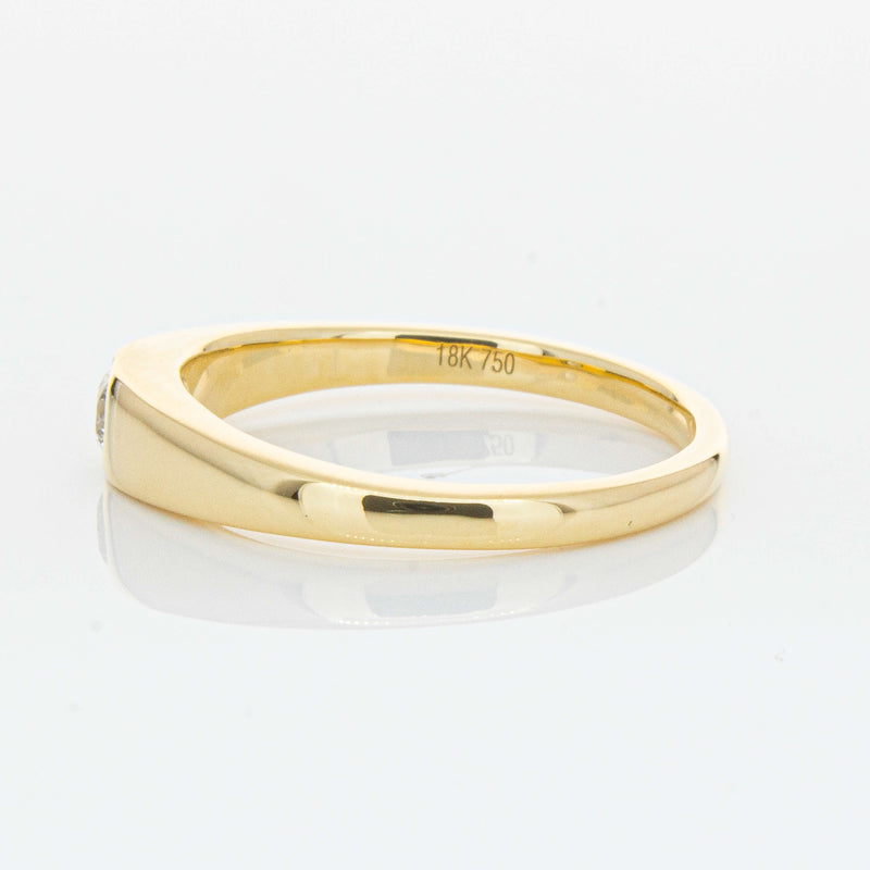 18ct Yellow Gold .16ct Diamond Gypsy Ring-Ring-Walker & Hall