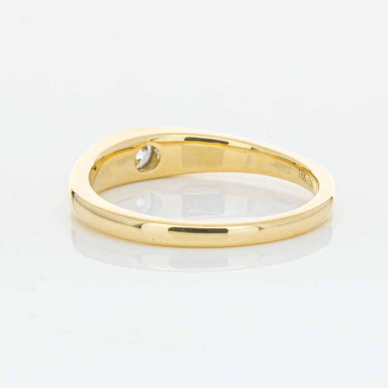 18ct Yellow Gold .16ct Diamond Gypsy Ring-Ring-Walker & Hall