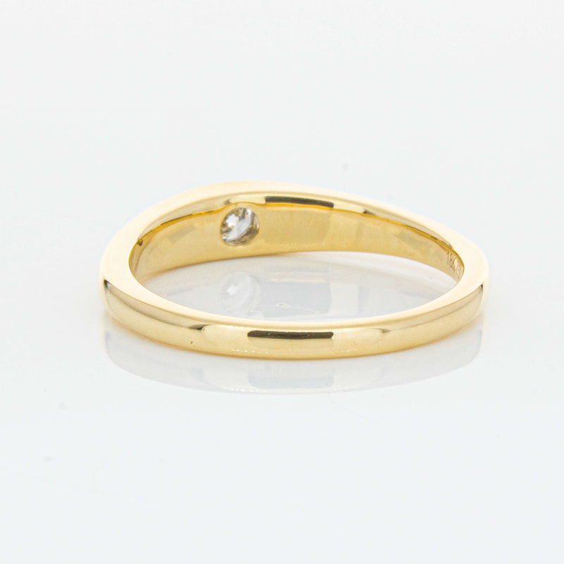 18ct Yellow Gold .16ct Diamond Gypsy Ring-Ring-Walker & Hall