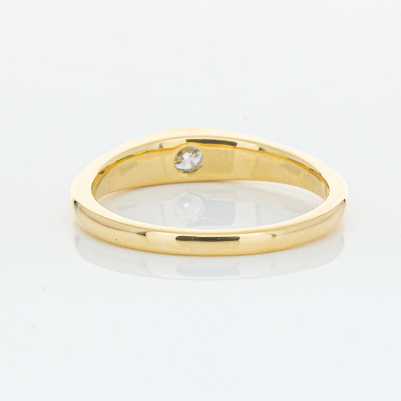 18ct Yellow Gold .16ct Diamond Gypsy Ring-Ring-Walker & Hall