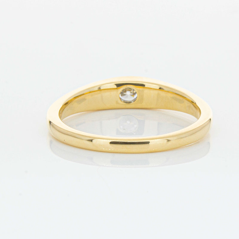 18ct Yellow Gold .16ct Diamond Gypsy Ring-Ring-Walker & Hall