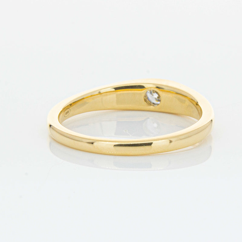 18ct Yellow Gold .16ct Diamond Gypsy Ring-Ring-Walker & Hall