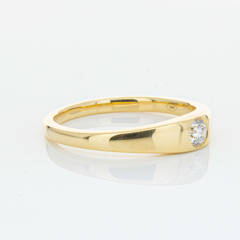18ct Yellow Gold .16ct Diamond Gypsy Ring-Ring-Walker & Hall