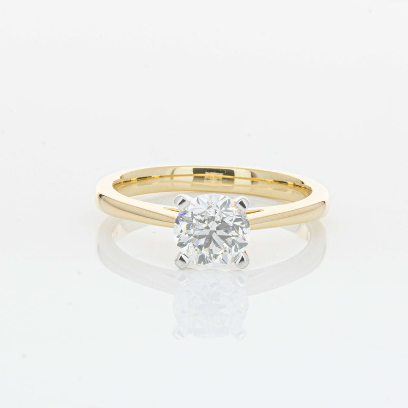 14ct Yellow Gold 1.00ct Diamond Luna Ring-Ring-Walker & Hall
