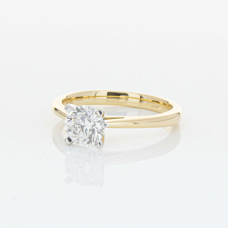 14ct Yellow Gold 1.00ct Diamond Luna Ring-Ring-Walker & Hall