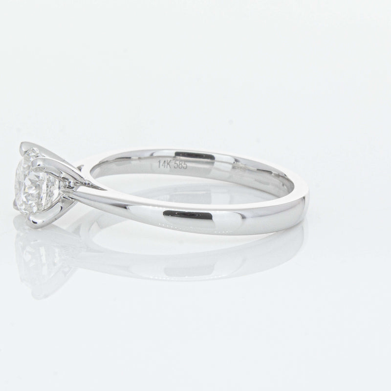 14ct White Gold 1.00ct Diamond Luna Ring-Ring-Walker & Hall