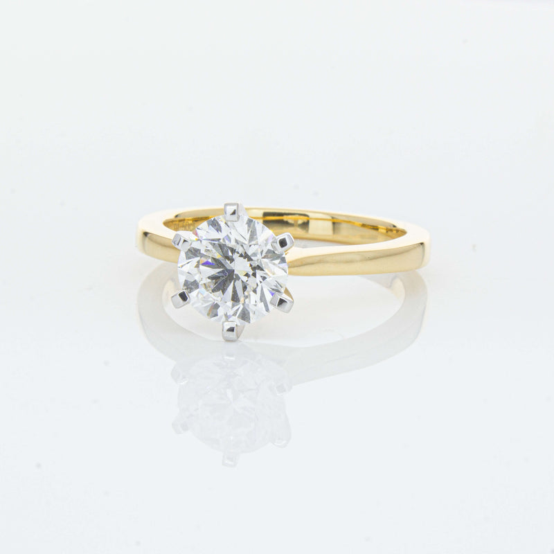 18ct Yellow Gold 1.50ct Diamond Capri Ring-Ring-Walker & Hall