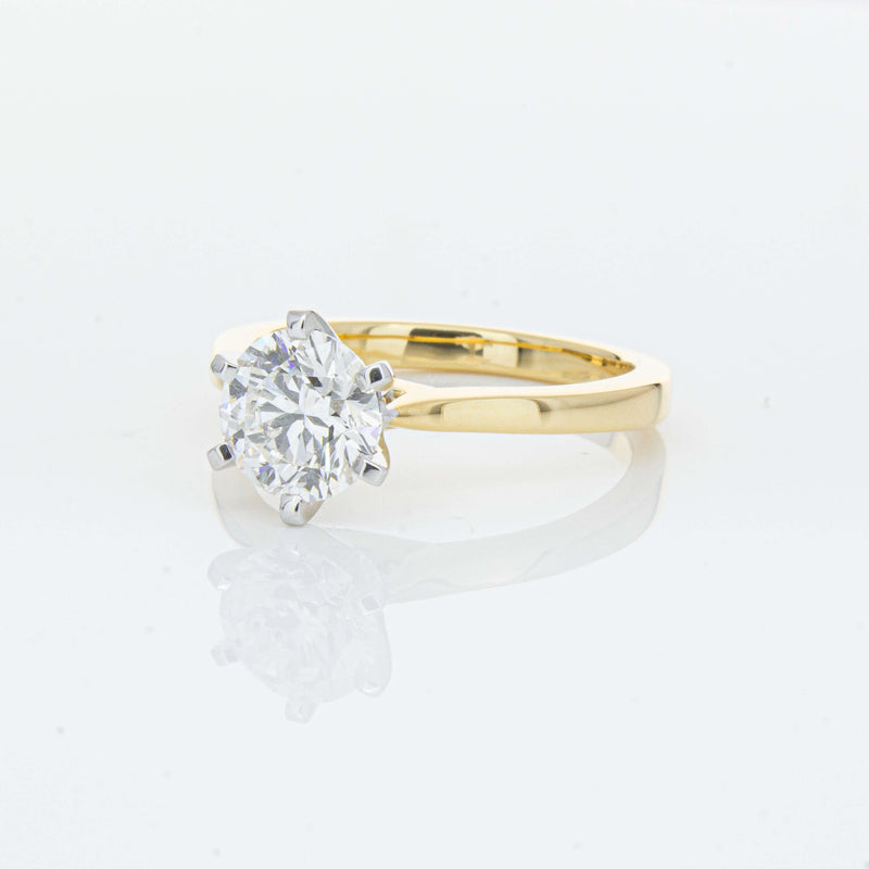18ct Yellow Gold 1.50ct Diamond Capri Ring-Ring-Walker & Hall
