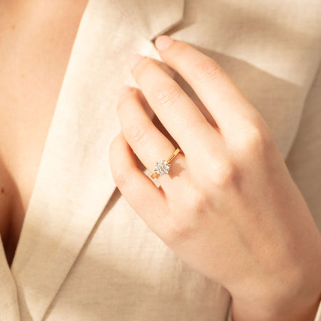 18ct Yellow Gold 1.50ct Diamond Capri Ring-Ring-Walker & Hall