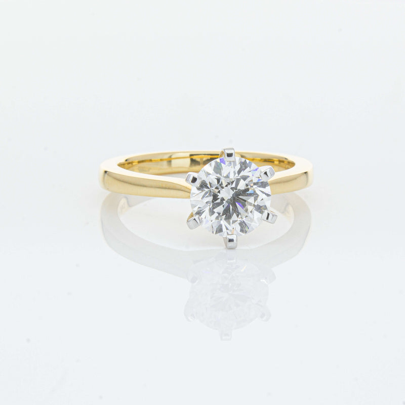 18ct Yellow Gold 1.50ct Diamond Capri Ring-Ring-Walker & Hall