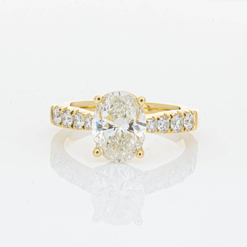 18ct Yellow Gold 2.01ct Oval Diamond Phoenix Ring-Ring-Walker & Hall